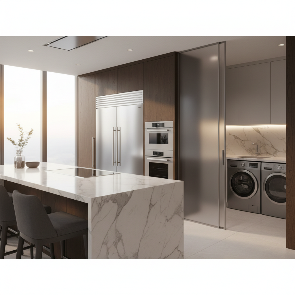 Premium household appliances in a luxury home environment